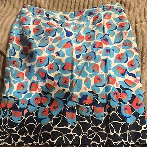 Ann Taylor Multicolor Pencil Skirt